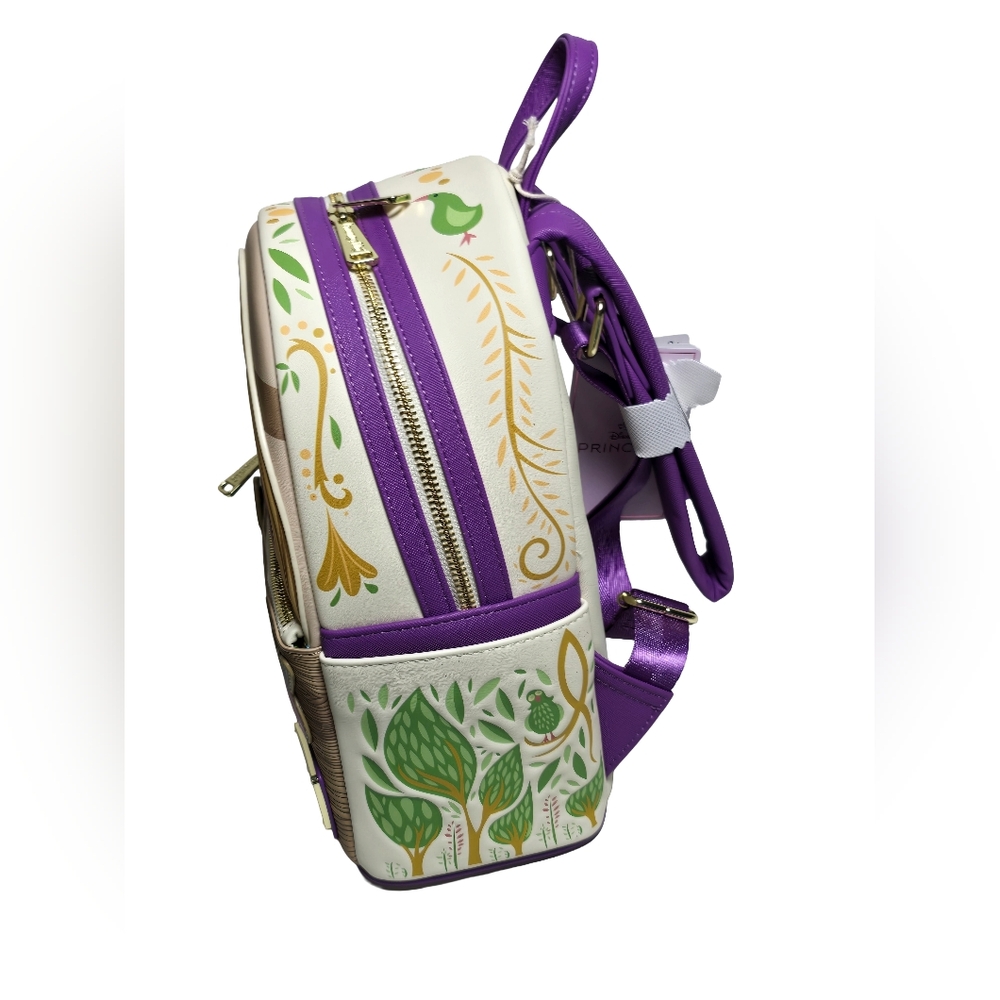 Loungefly Disney Tangled Rapunzel Pascal Dress Mini Backpack Wallet NWT - Picture 4 of 6